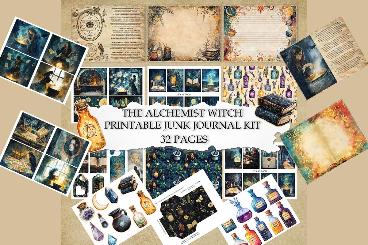 The Alchemist Witch Junk Journal Kit