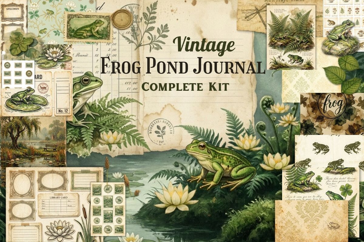 Vintage Frog Pond Journal Complete Kit