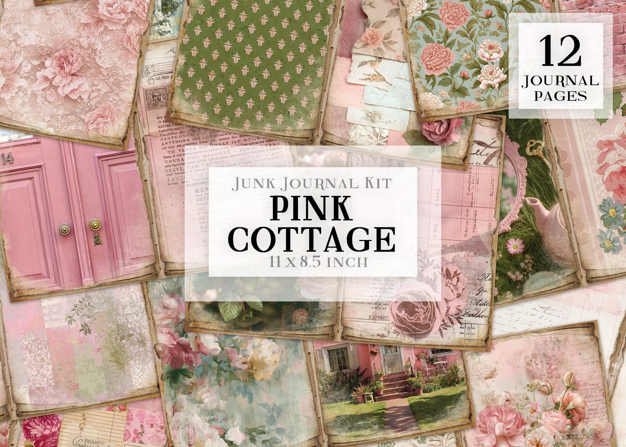 Pink Cottage Junk Journal Kit