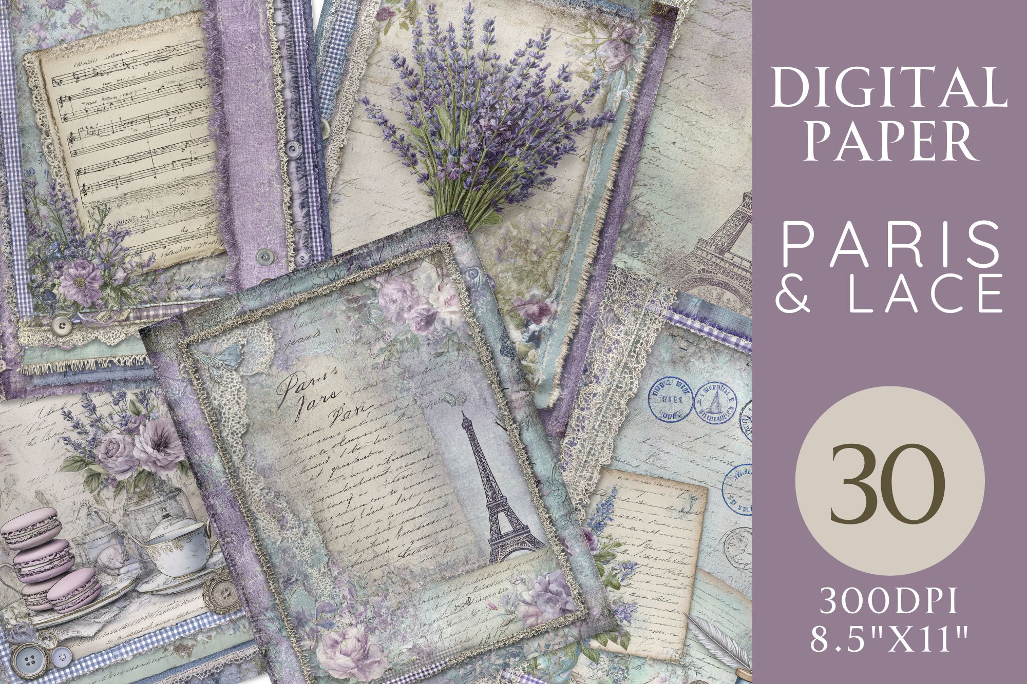 Paris Lace Journal Pages